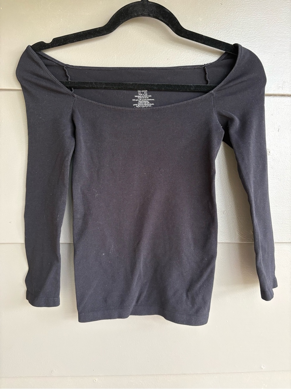 Intimately Free People Black Ribbed Compression Top Shapewear